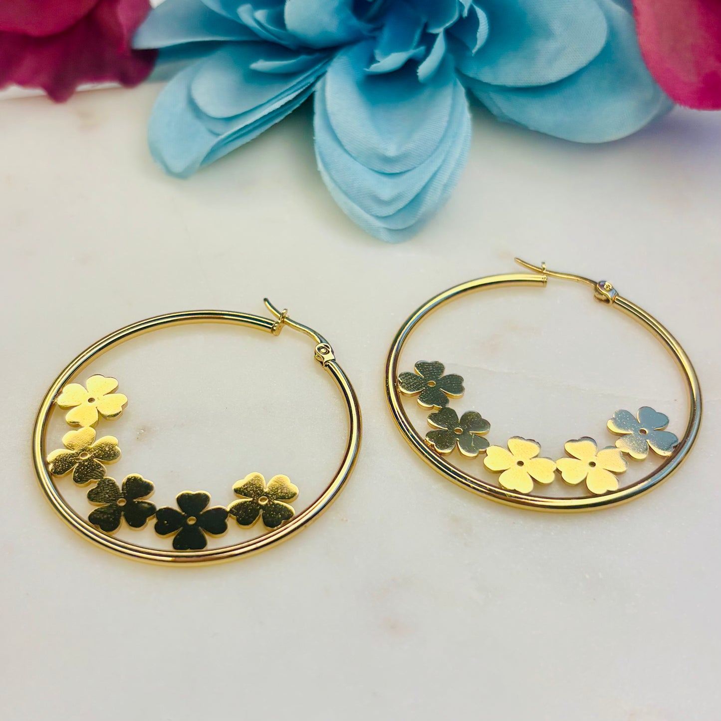 Sunshine Floral Hoops