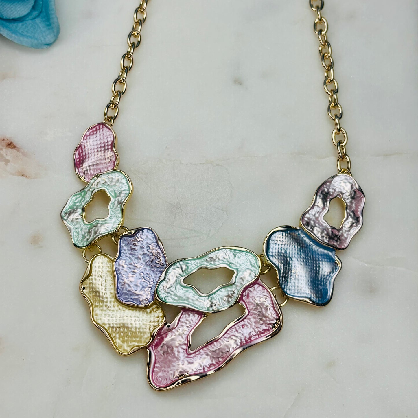Multi-Colored Enamel Necklace