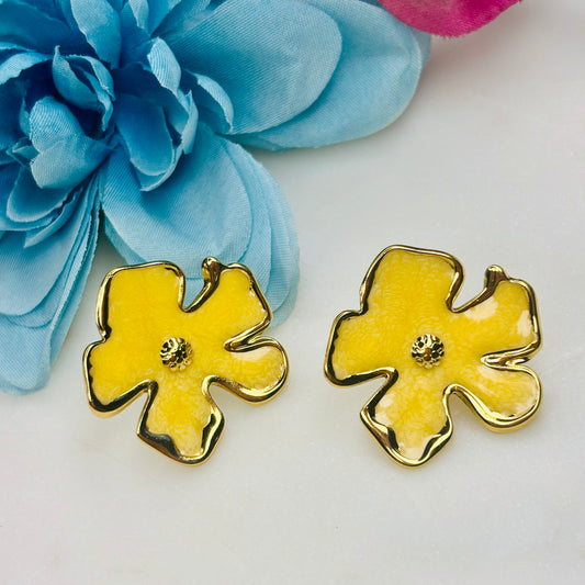 Yellow Bloom Earrings