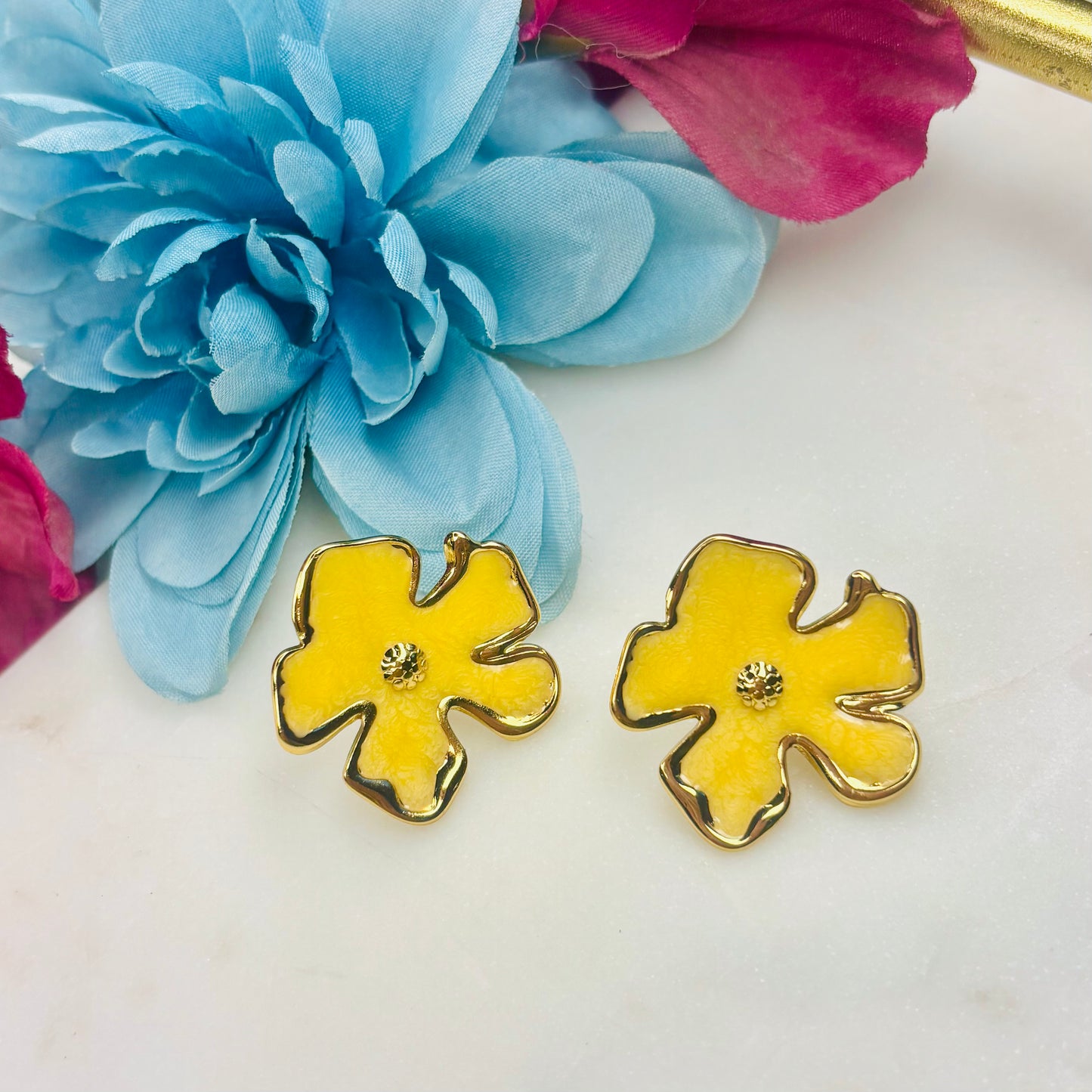 Yellow Bloom Earrings