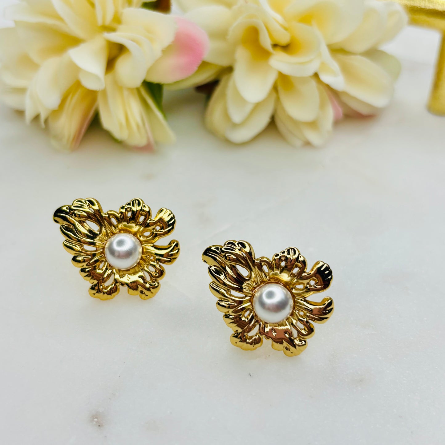 Bloom Pearl Studs
