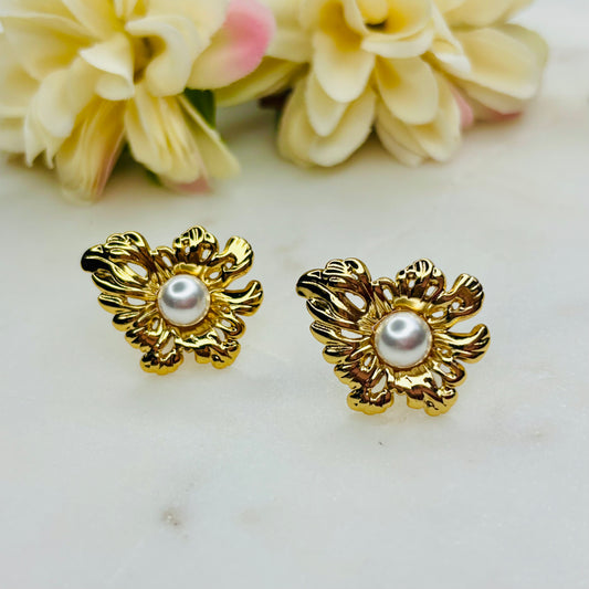 Bloom Pearl Studs