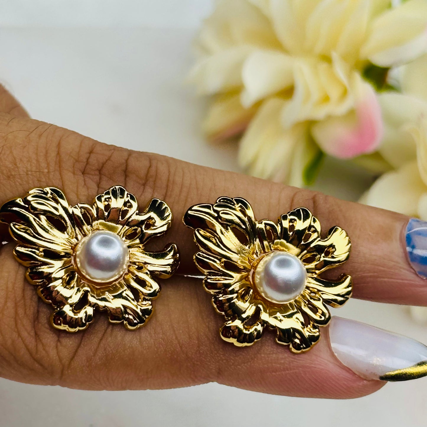 Bloom Pearl Studs