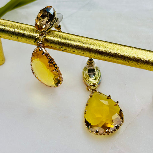 Golden Sunrise Teardrop Earrings