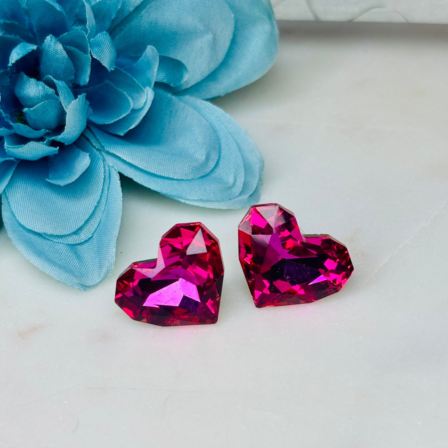 Crystal Heart Studs