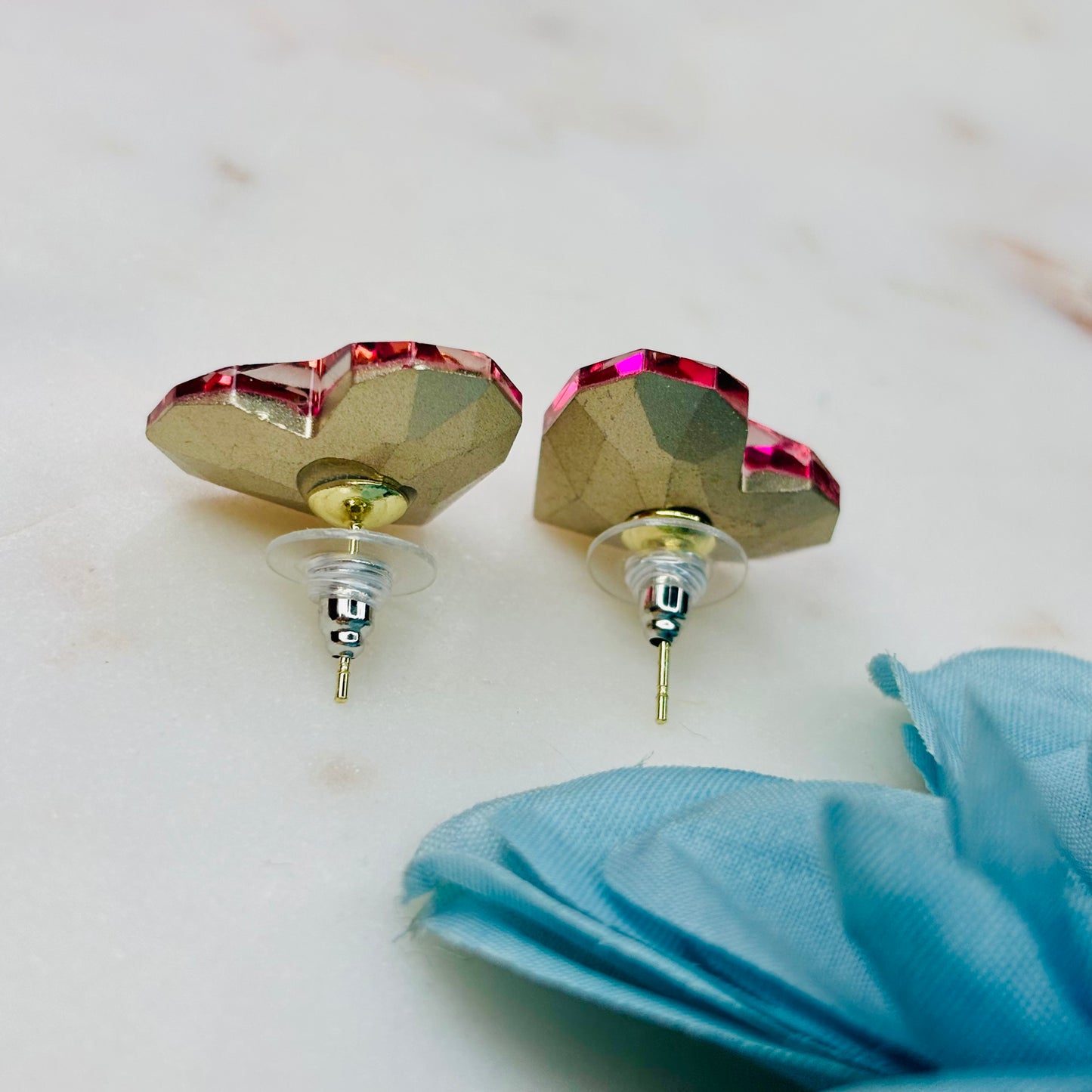 Crystal Heart Studs