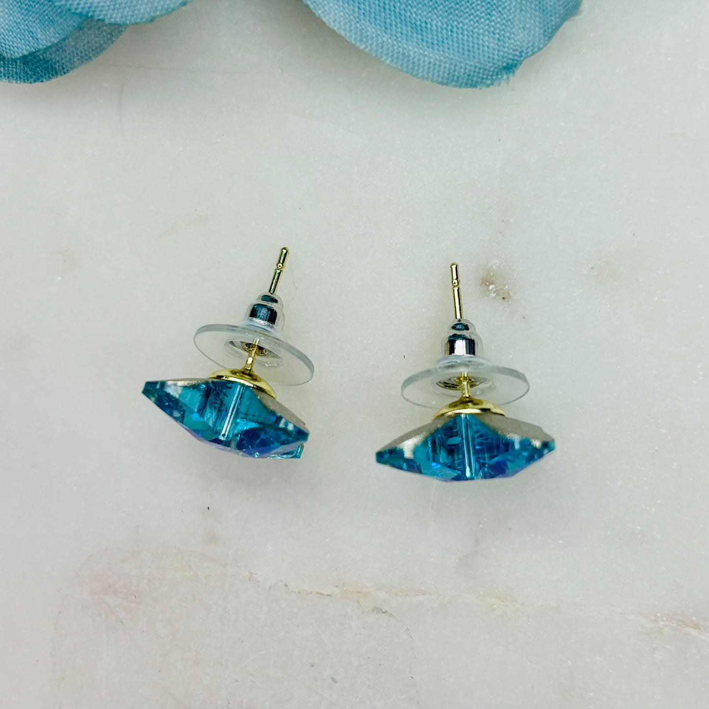 Ocean Crystal Butterfly Studs