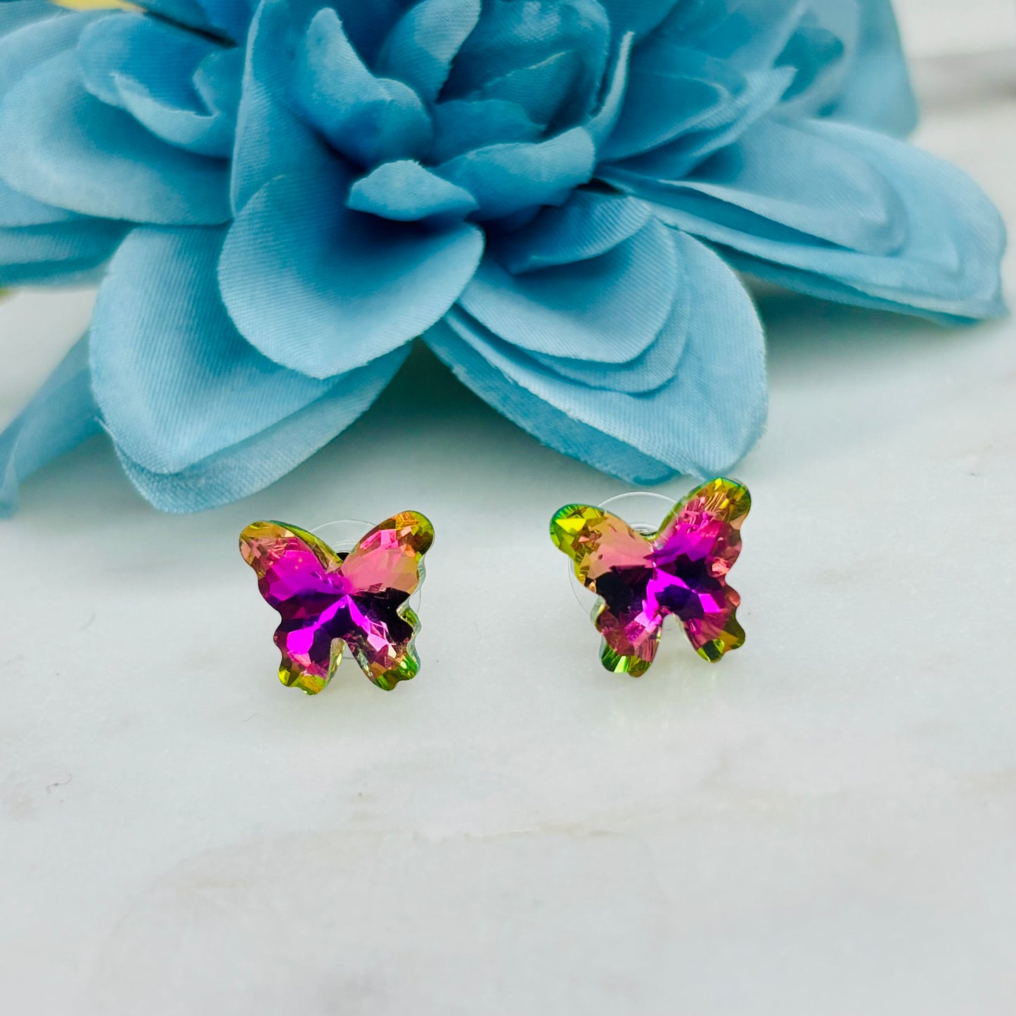 Pink Crystal Butterfly Tops