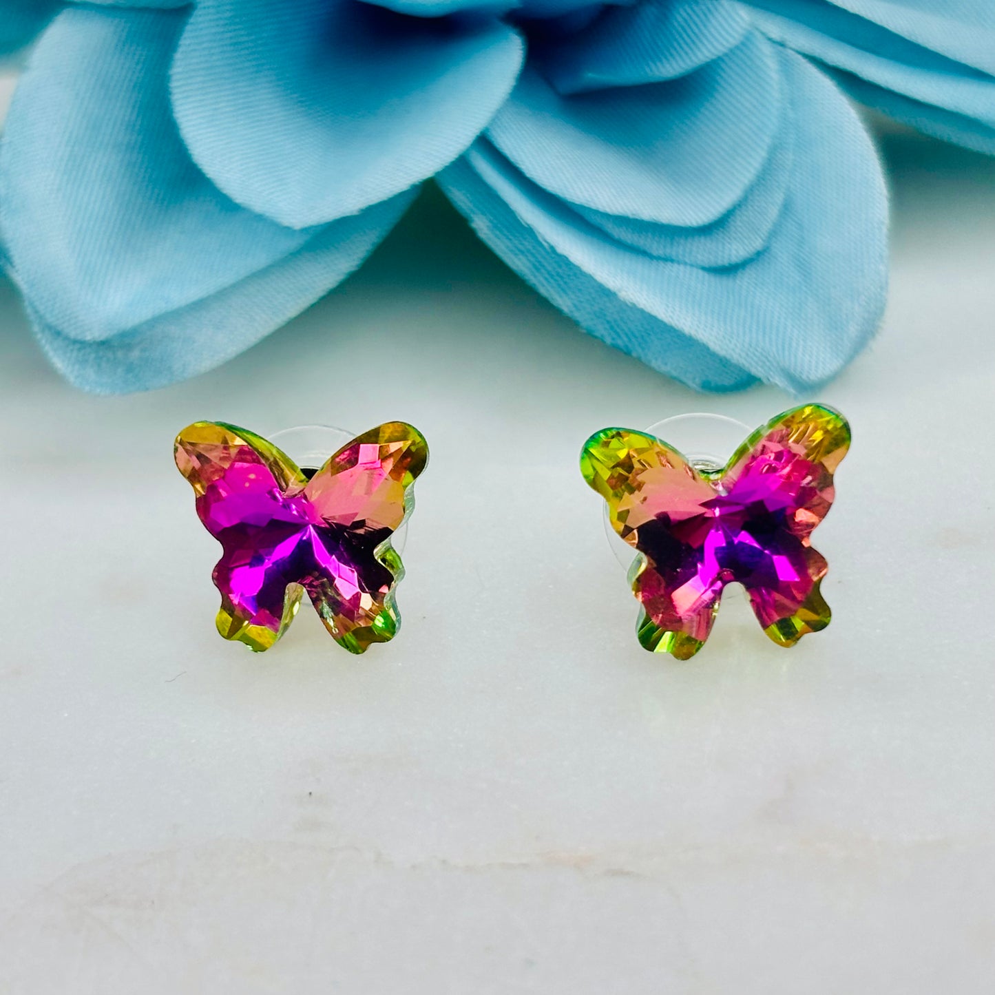 Pink Crystal Butterfly Tops