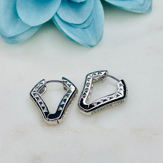 Studded V-Cut Hoops