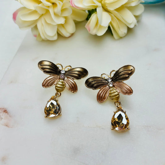 Topaz Butterfly Earrings
