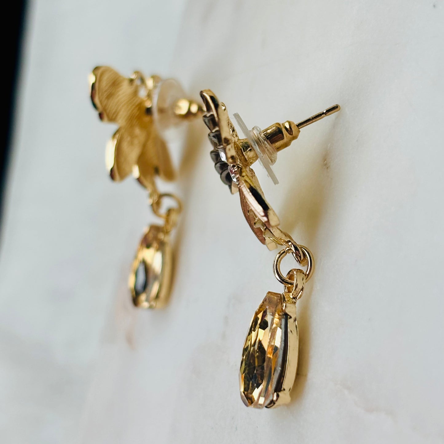 Topaz Butterfly Earrings