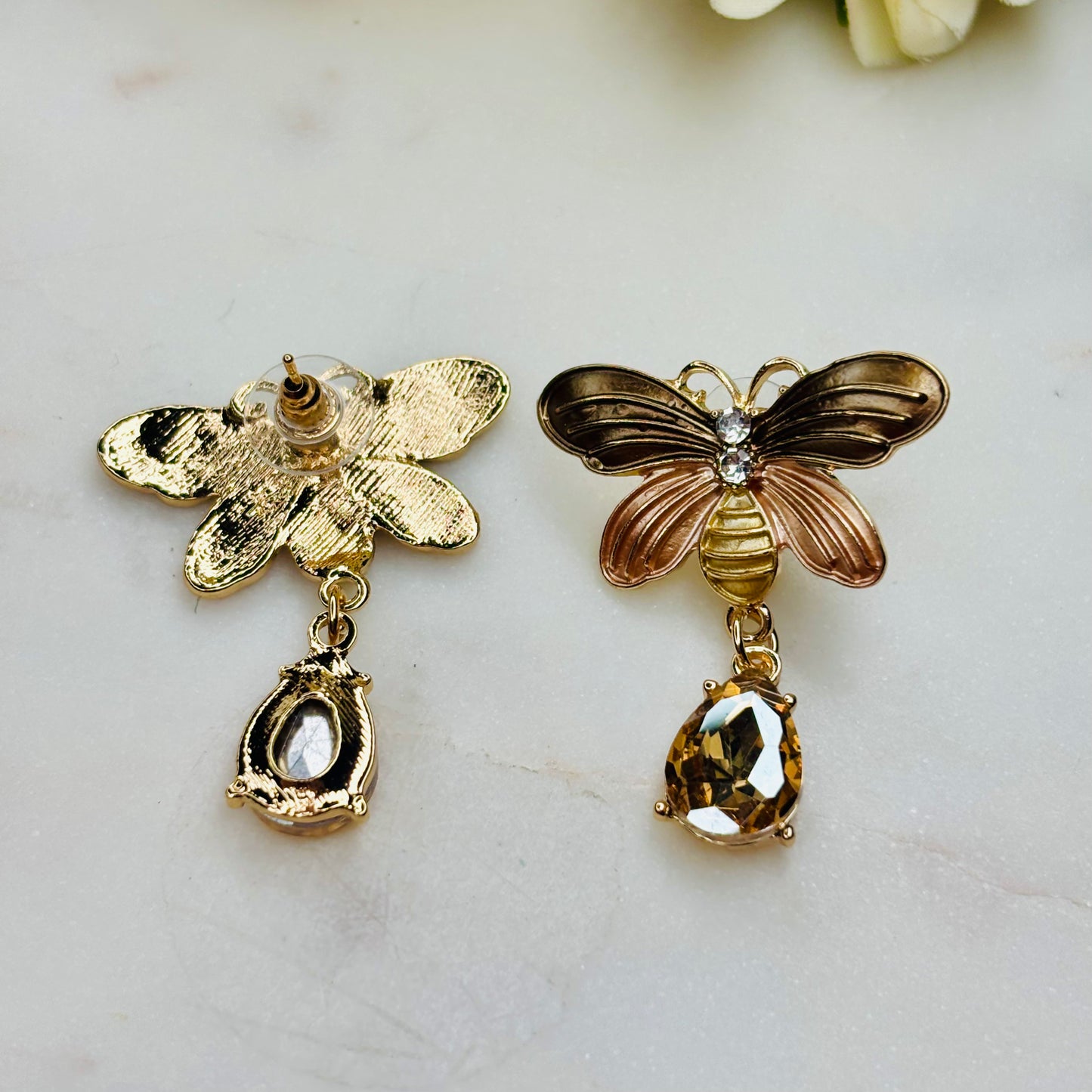 Topaz Butterfly Earrings
