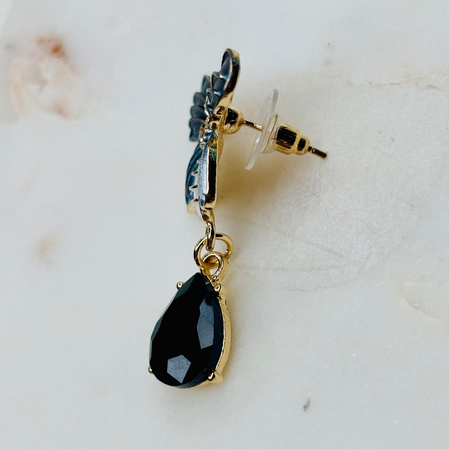 Midnight Black Butterfly Earrings
