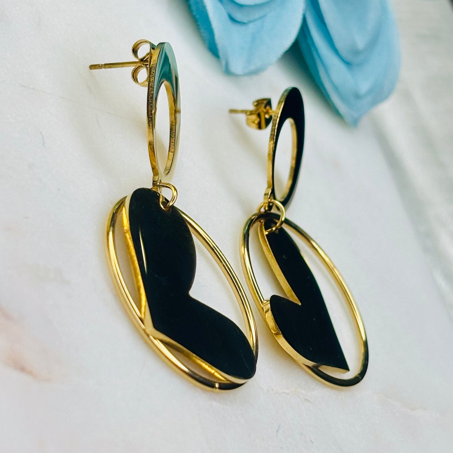 Modern Heart Hoop Earrings