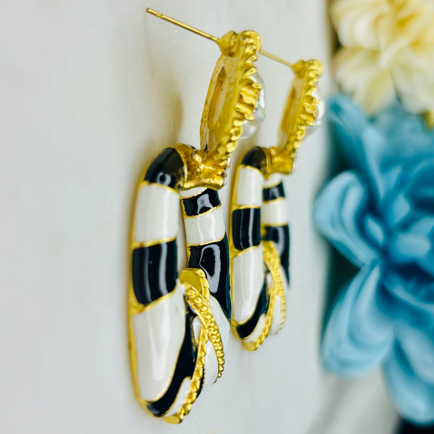 Zebra Luxe Statement Earrings