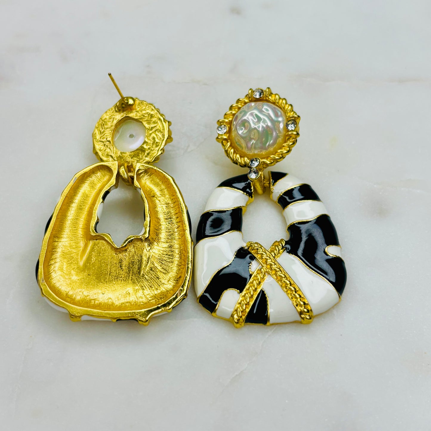 Zebra Luxe Statement Earrings