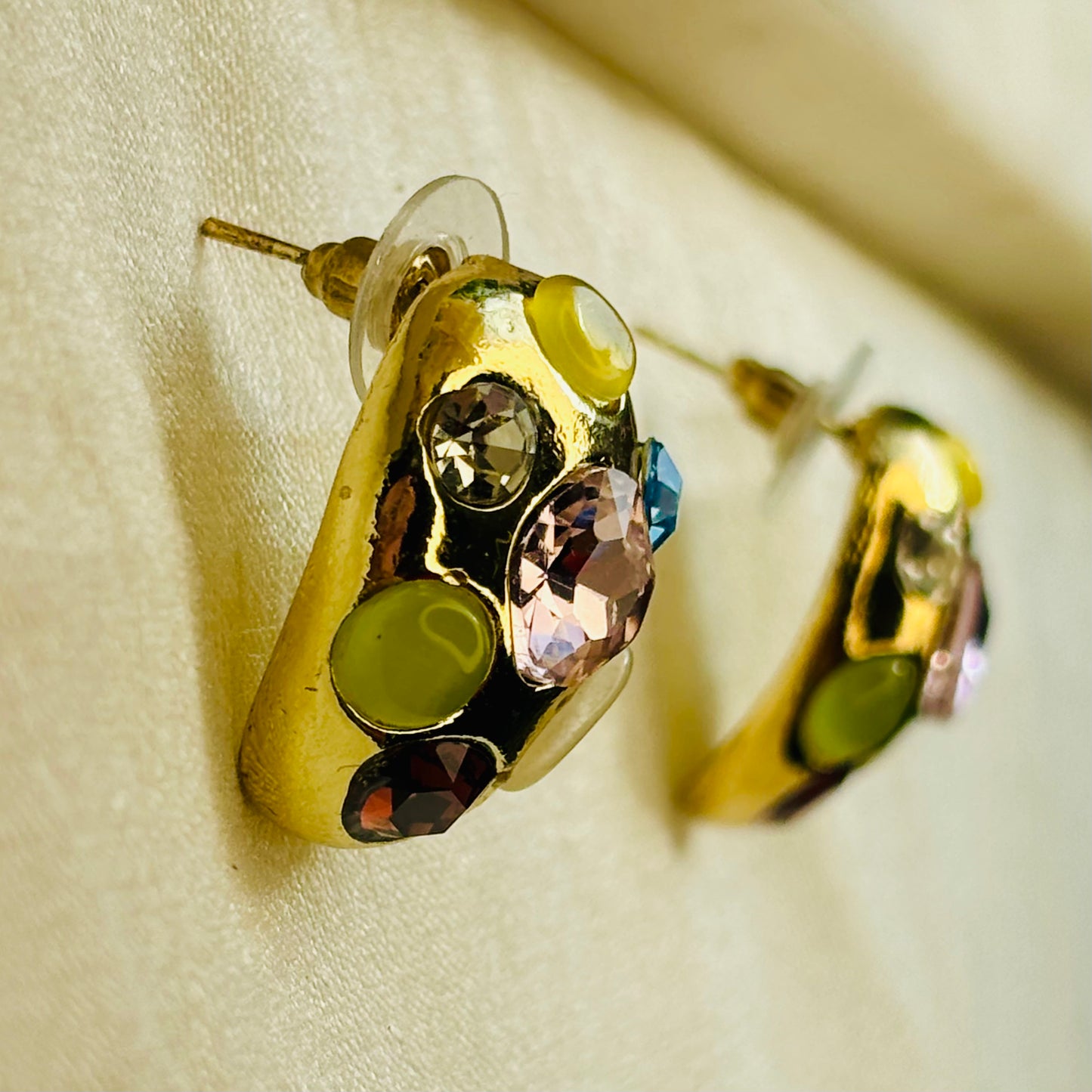 Multicolor Gemstone Dome Studs