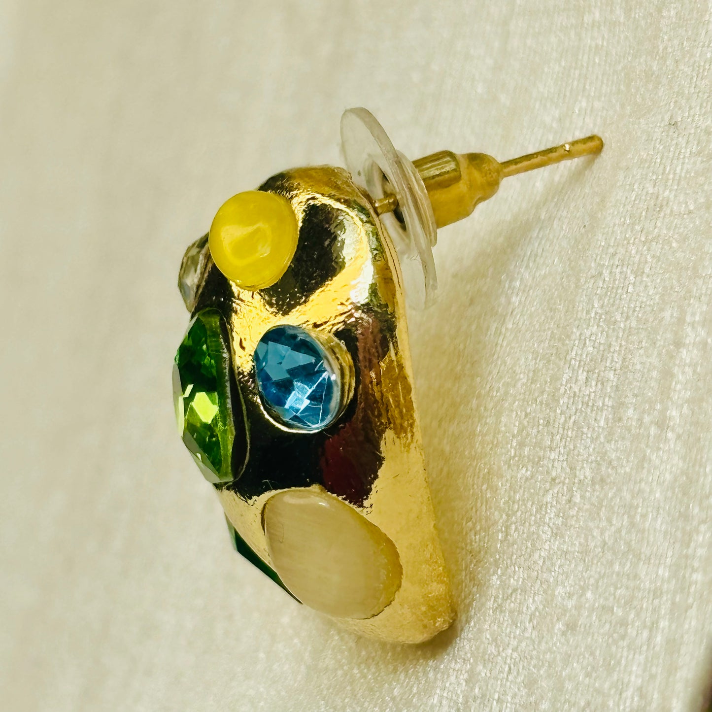 Green Gemstone Dome Studs