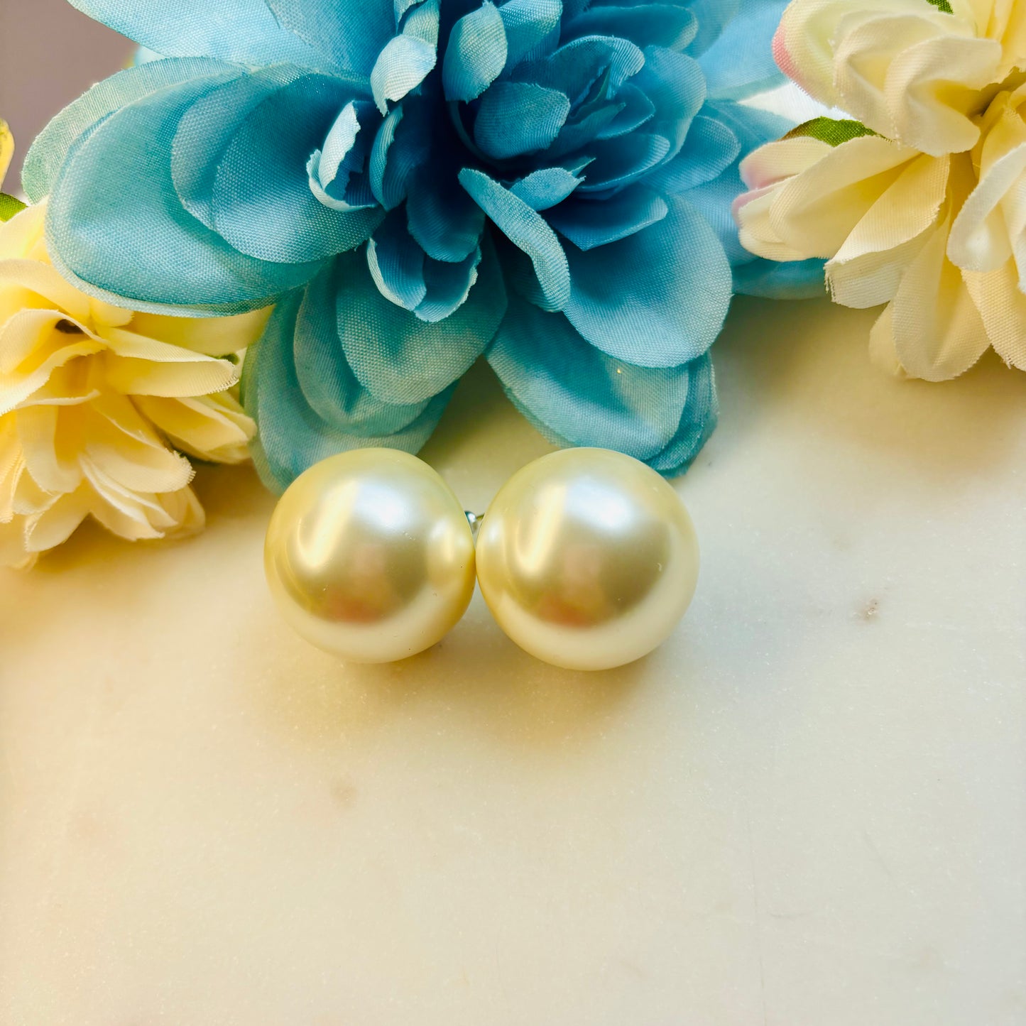 Milky-White Pearl Studs