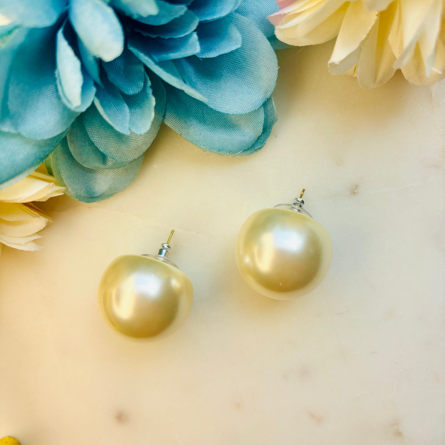 Milky-White Pearl Studs