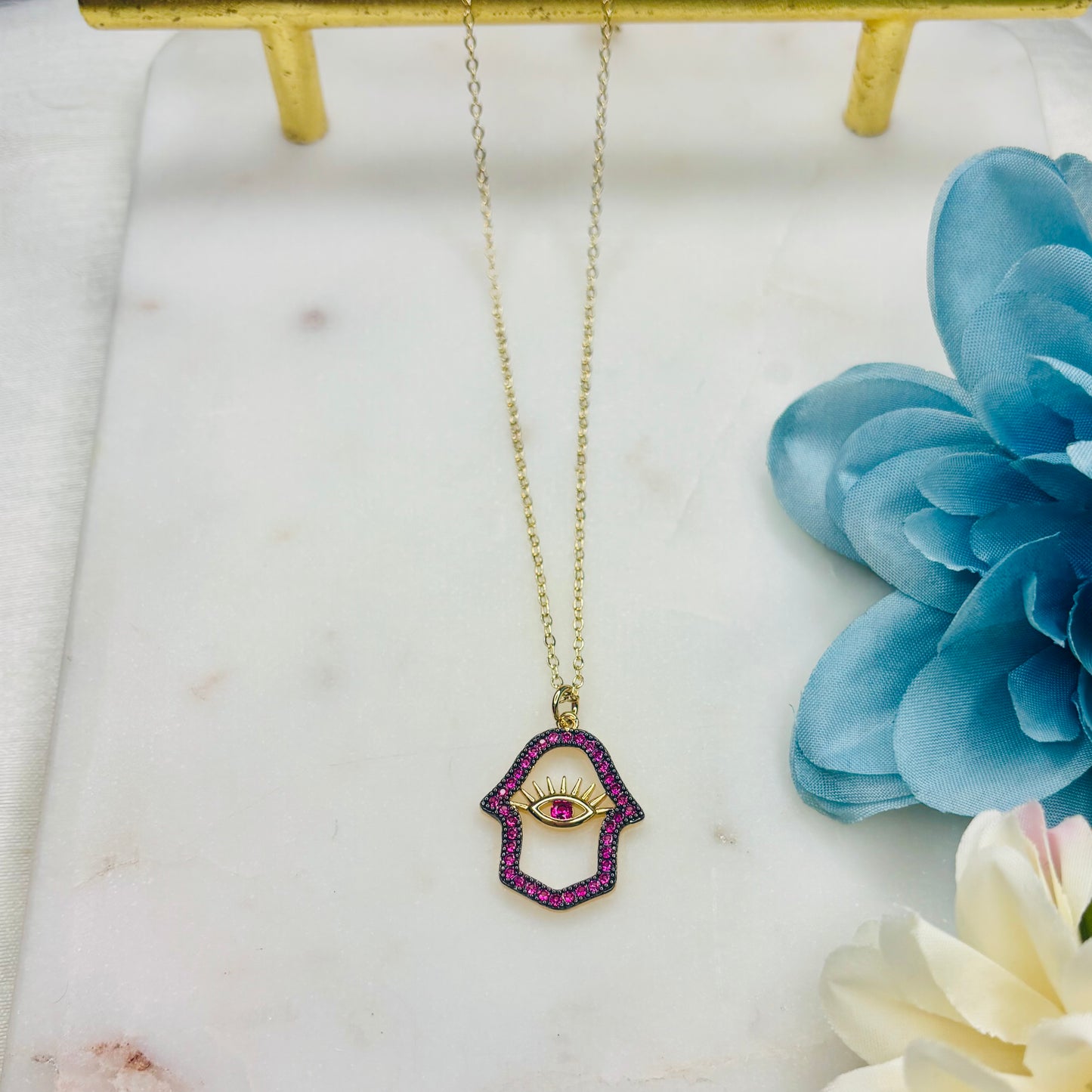 Pink Evil-Eye Necklace