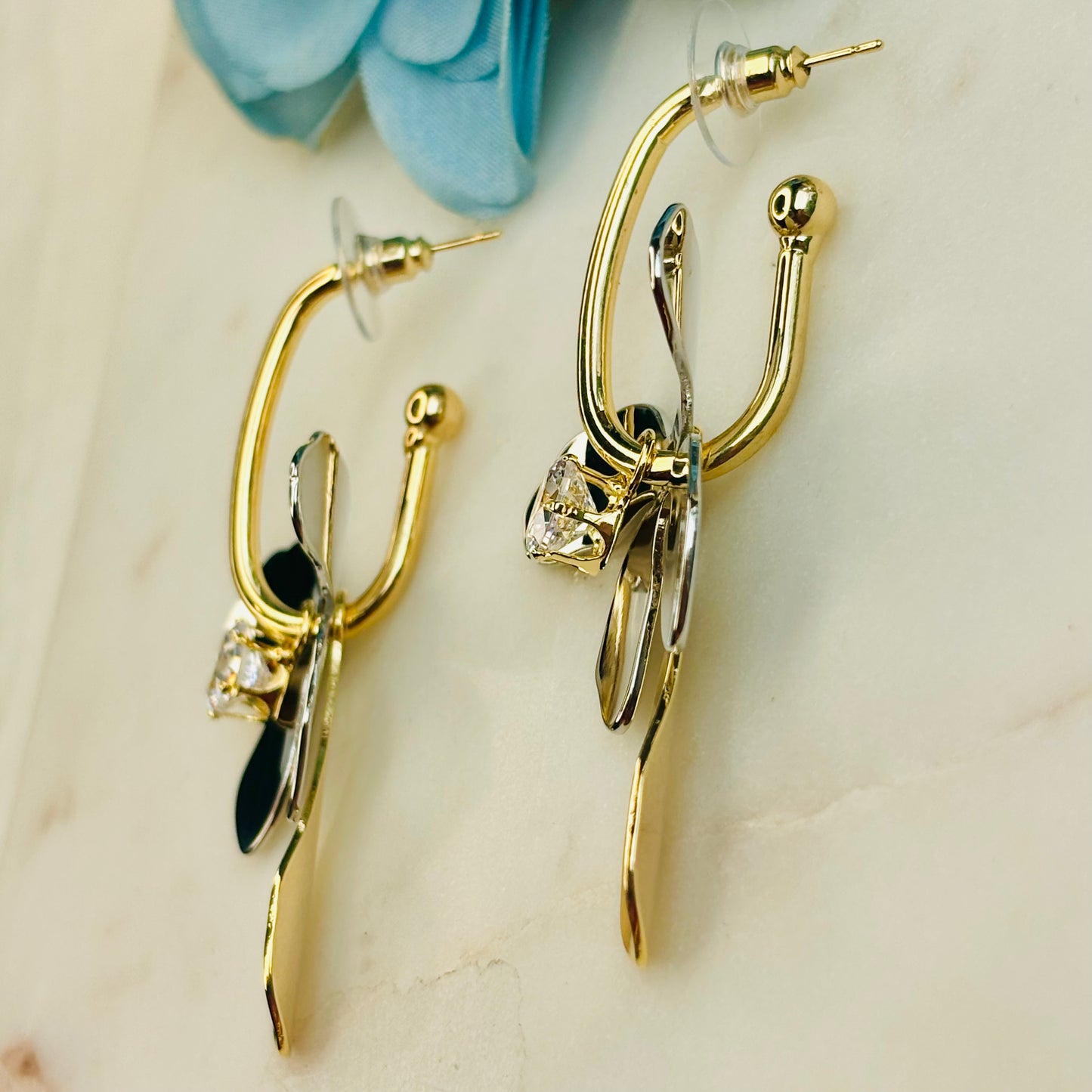 Dual-Tone Orchid Hoops