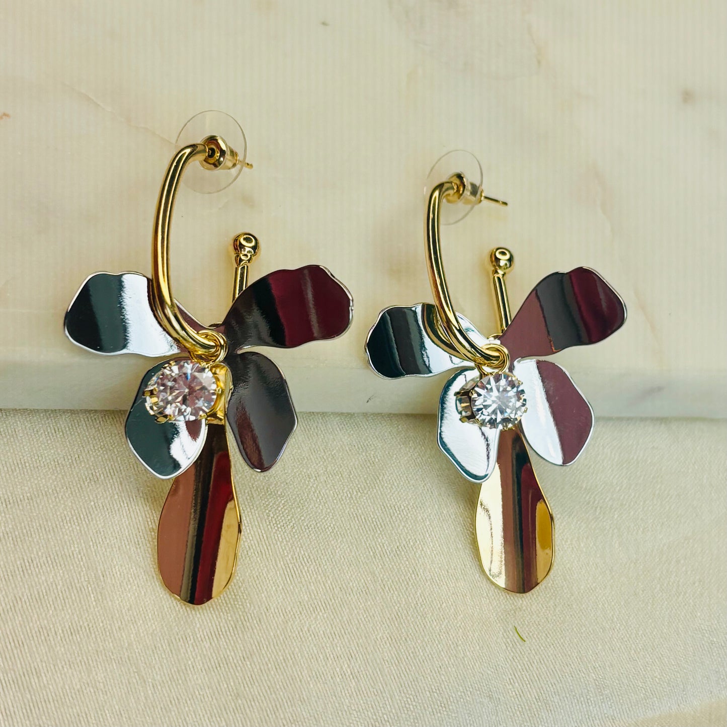 Dual-Tone Orchid Hoops