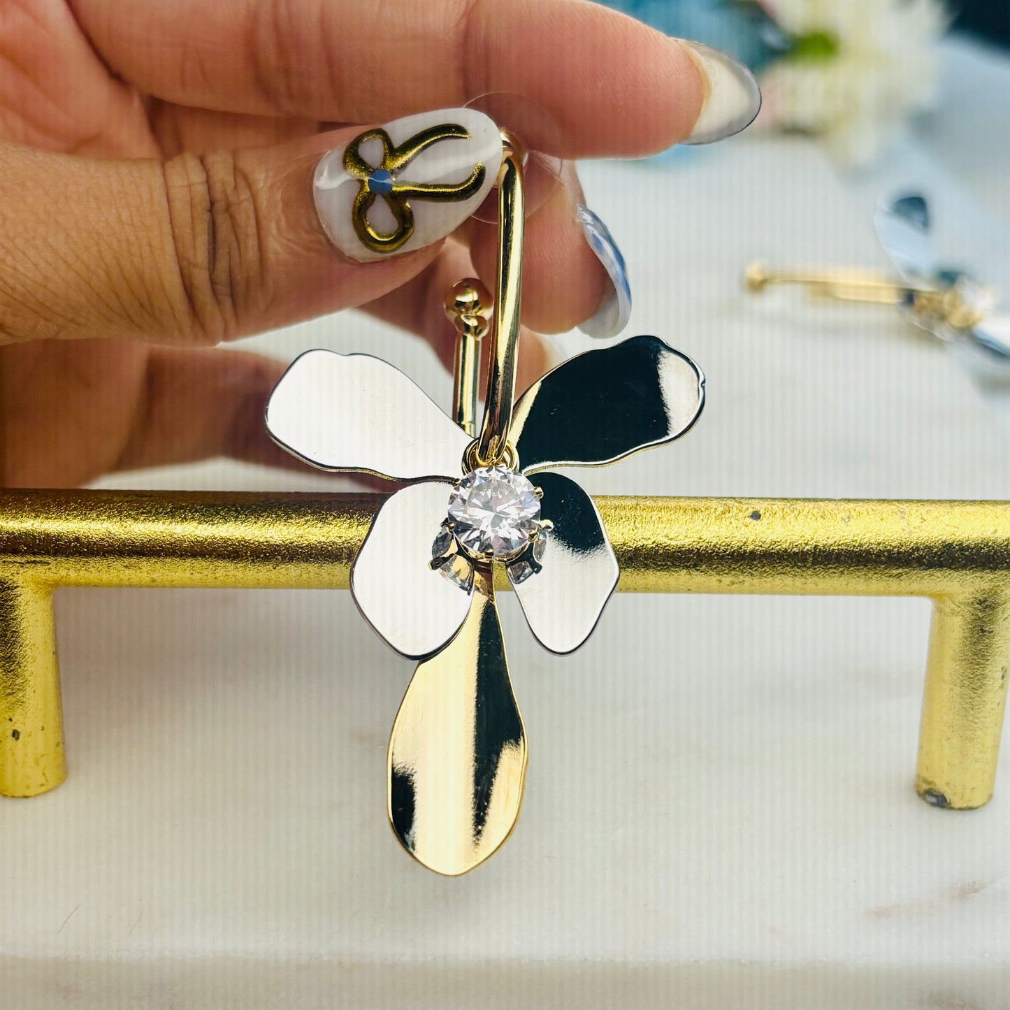 Dual-Tone Orchid Hoops