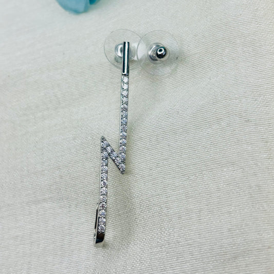 Lightening-Bolt Statement Earrings