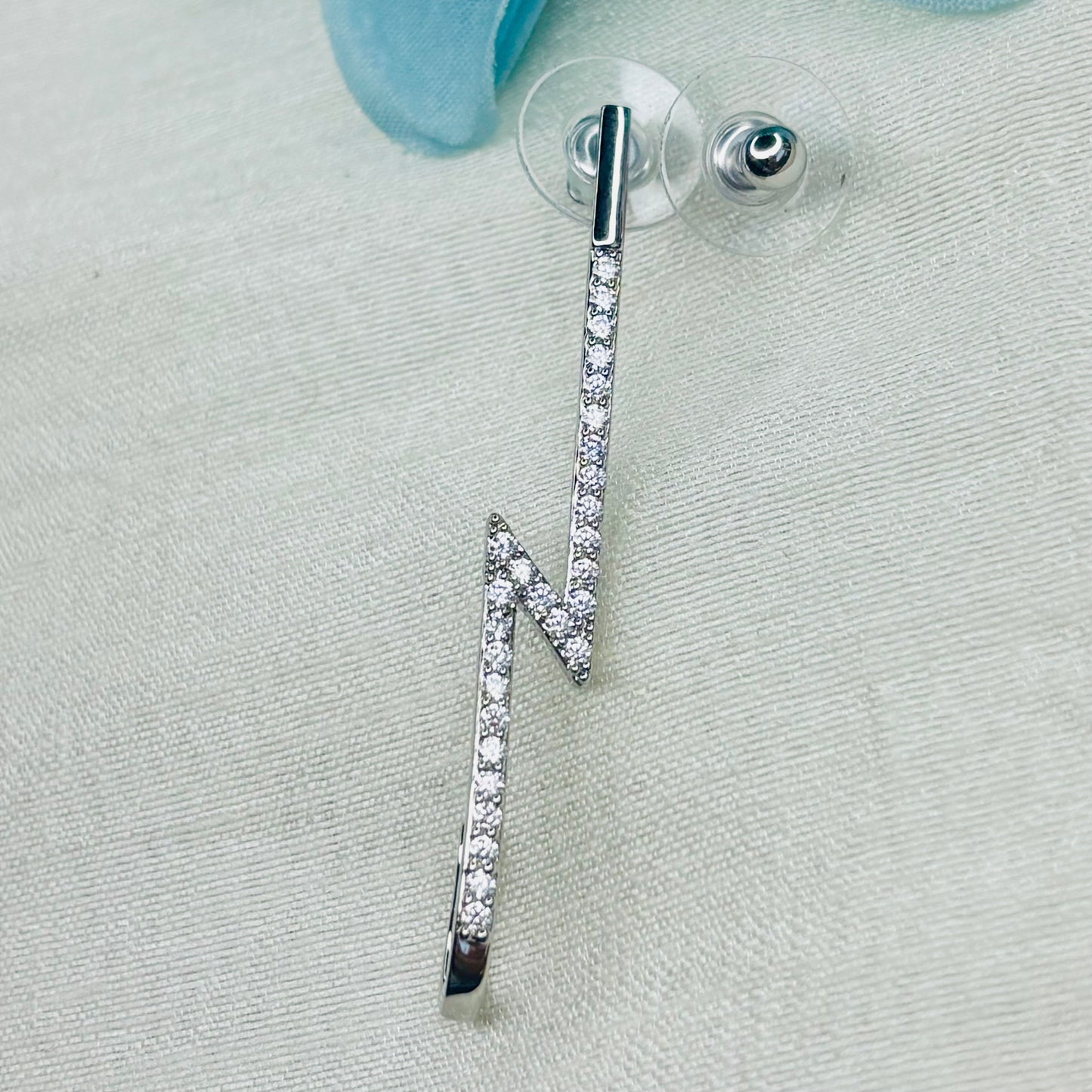 Lightening-Bolt Statement Earrings