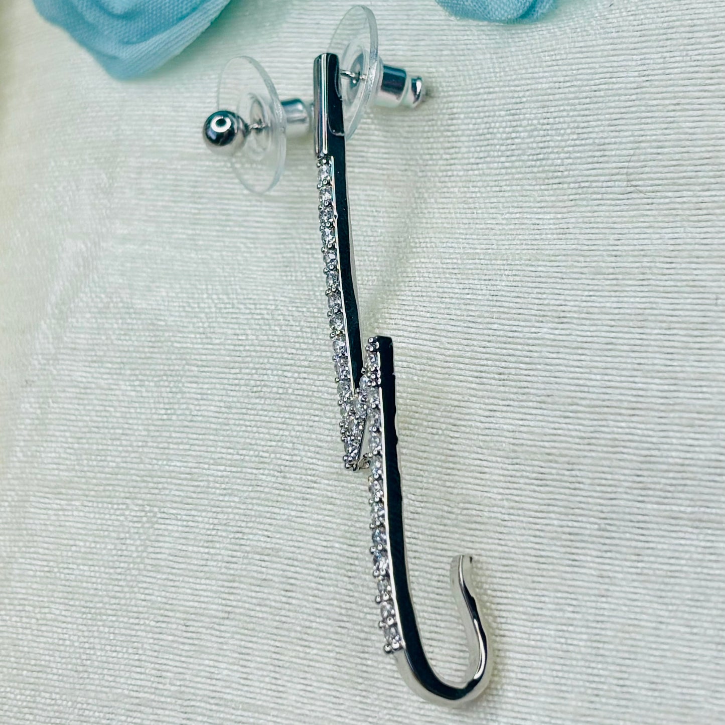 Lightening-Bolt Statement Earrings