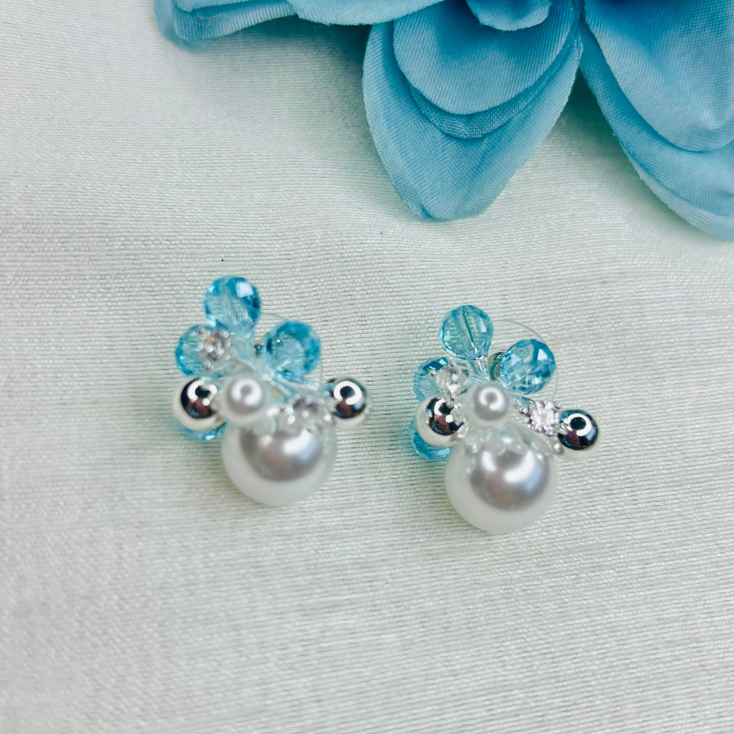 Pearl Cloud Silver Studs