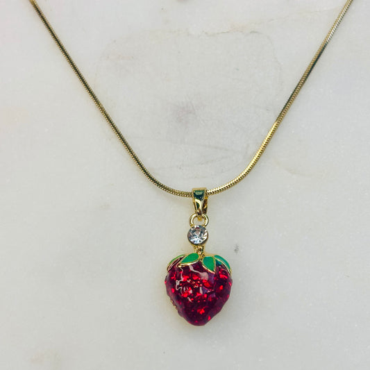 Crystal Strawberry Necklace