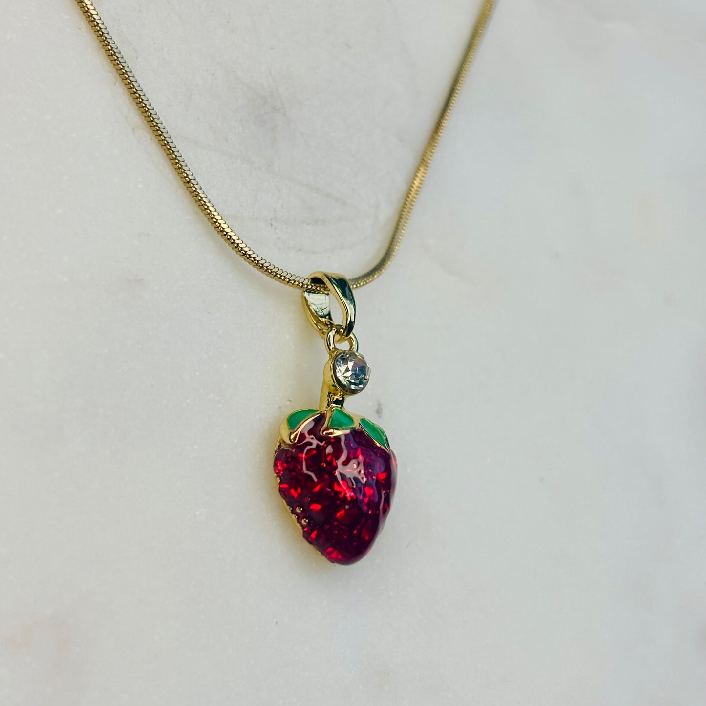 Crystal Strawberry Necklace