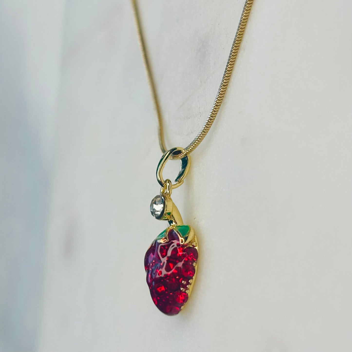 Crystal Strawberry Necklace
