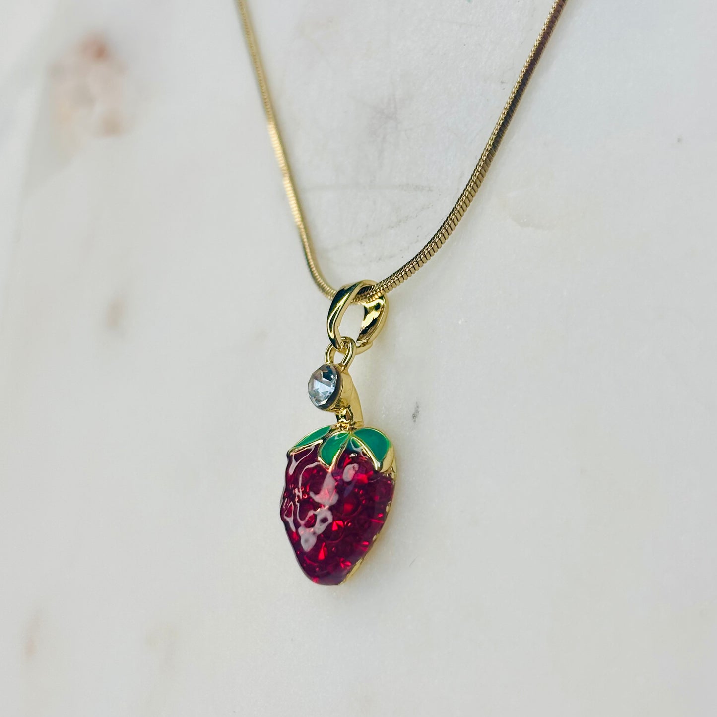 Crystal Strawberry Necklace