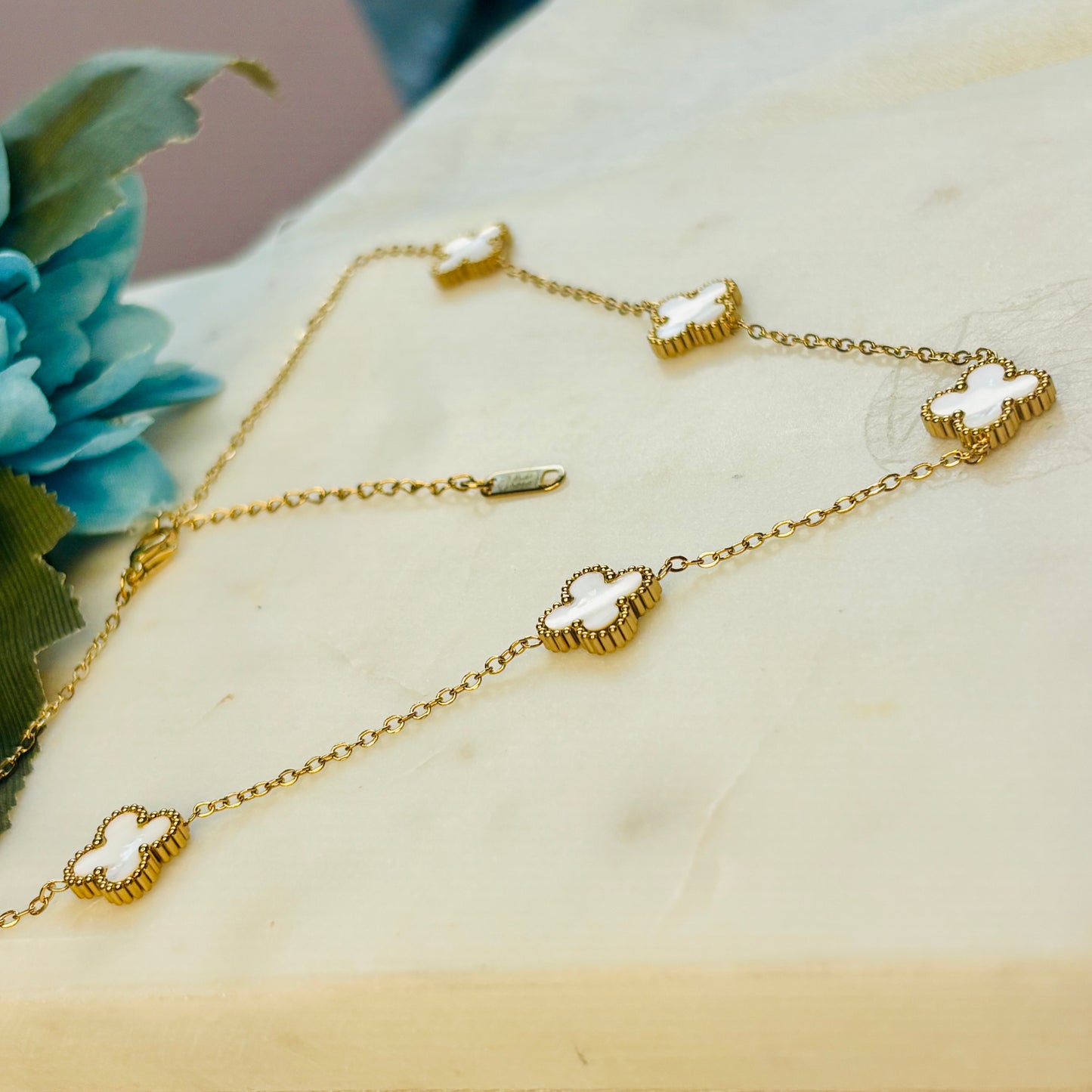 White Clover Necklace