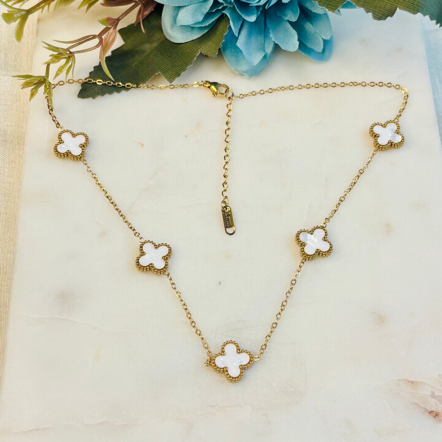 White Clover Necklace