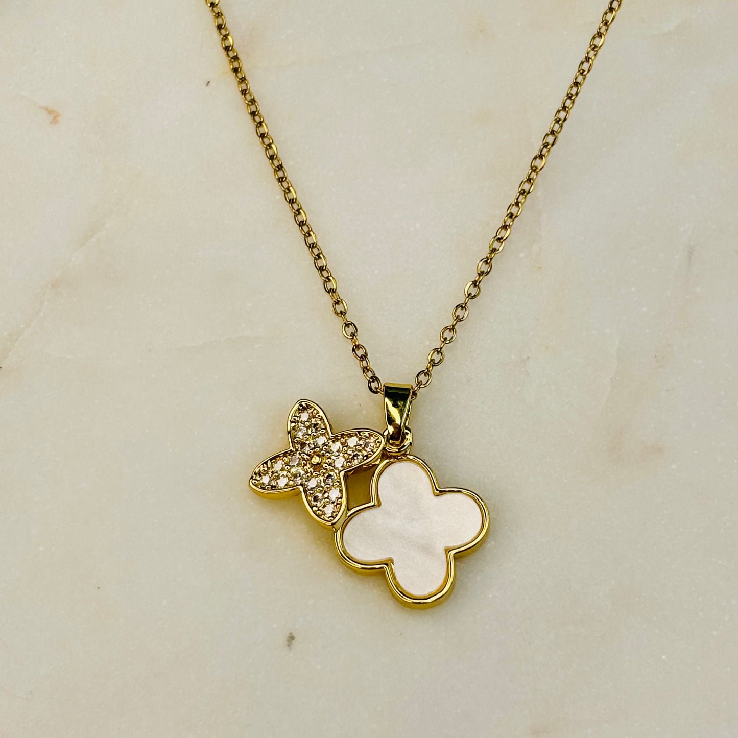 Double Clover Necklace