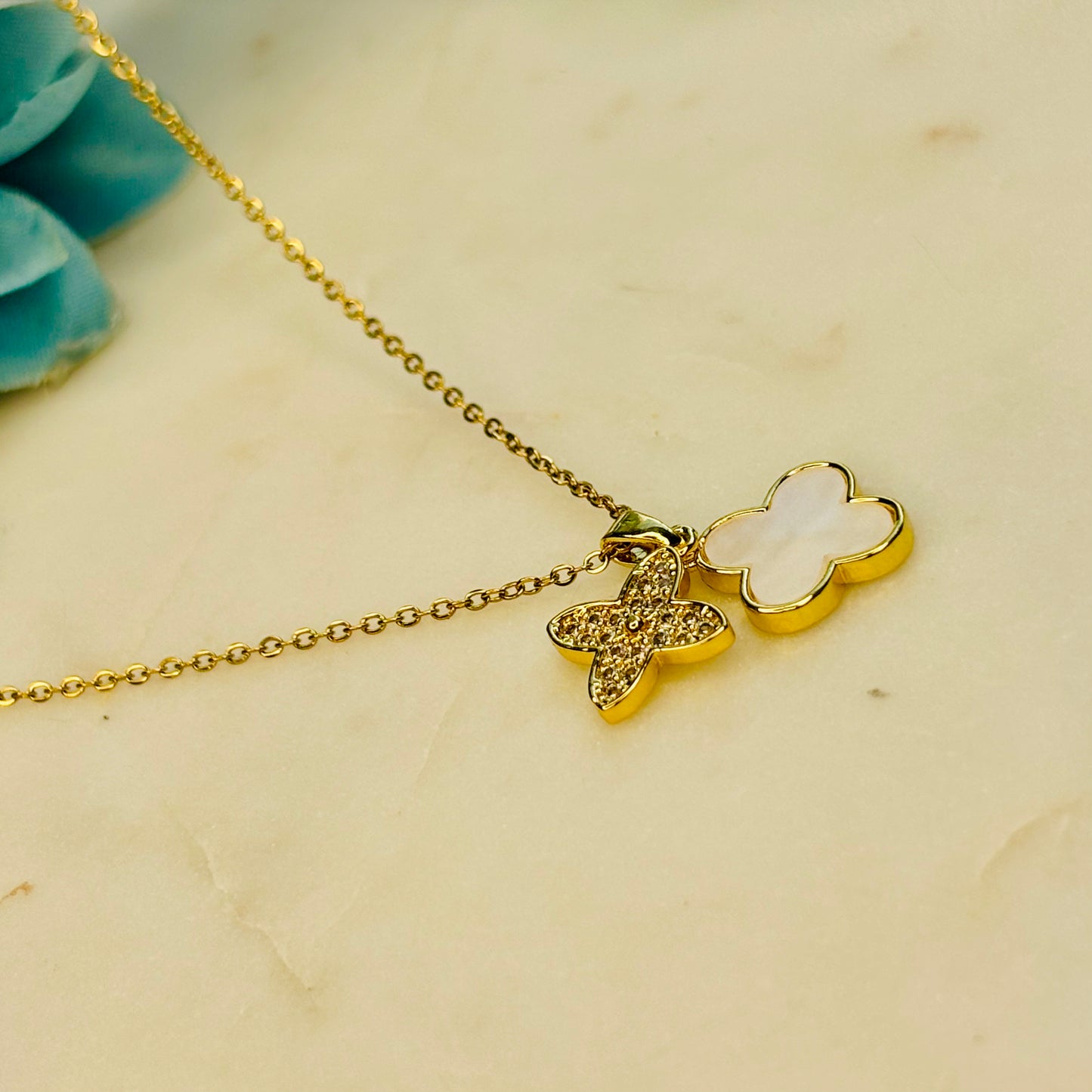 Double Clover Necklace