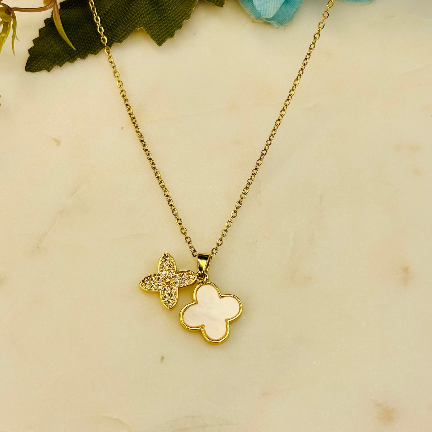 Double Clover Necklace