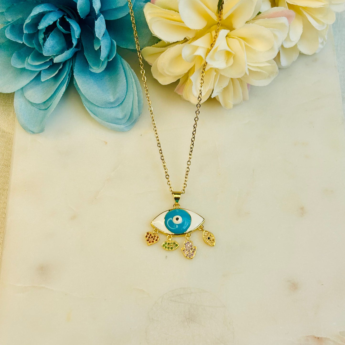 Charm-Spell Evil-Eye Necklace