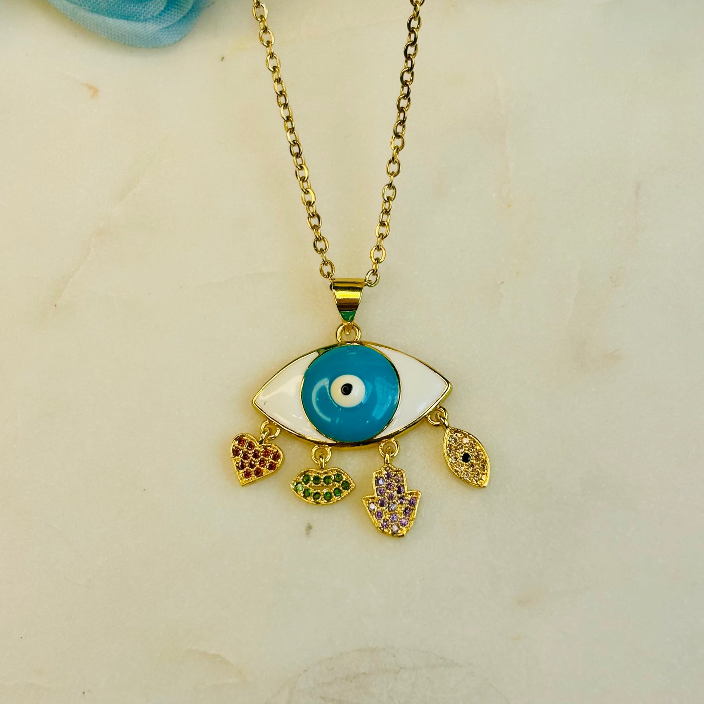 Charm-Spell Evil-Eye Necklace