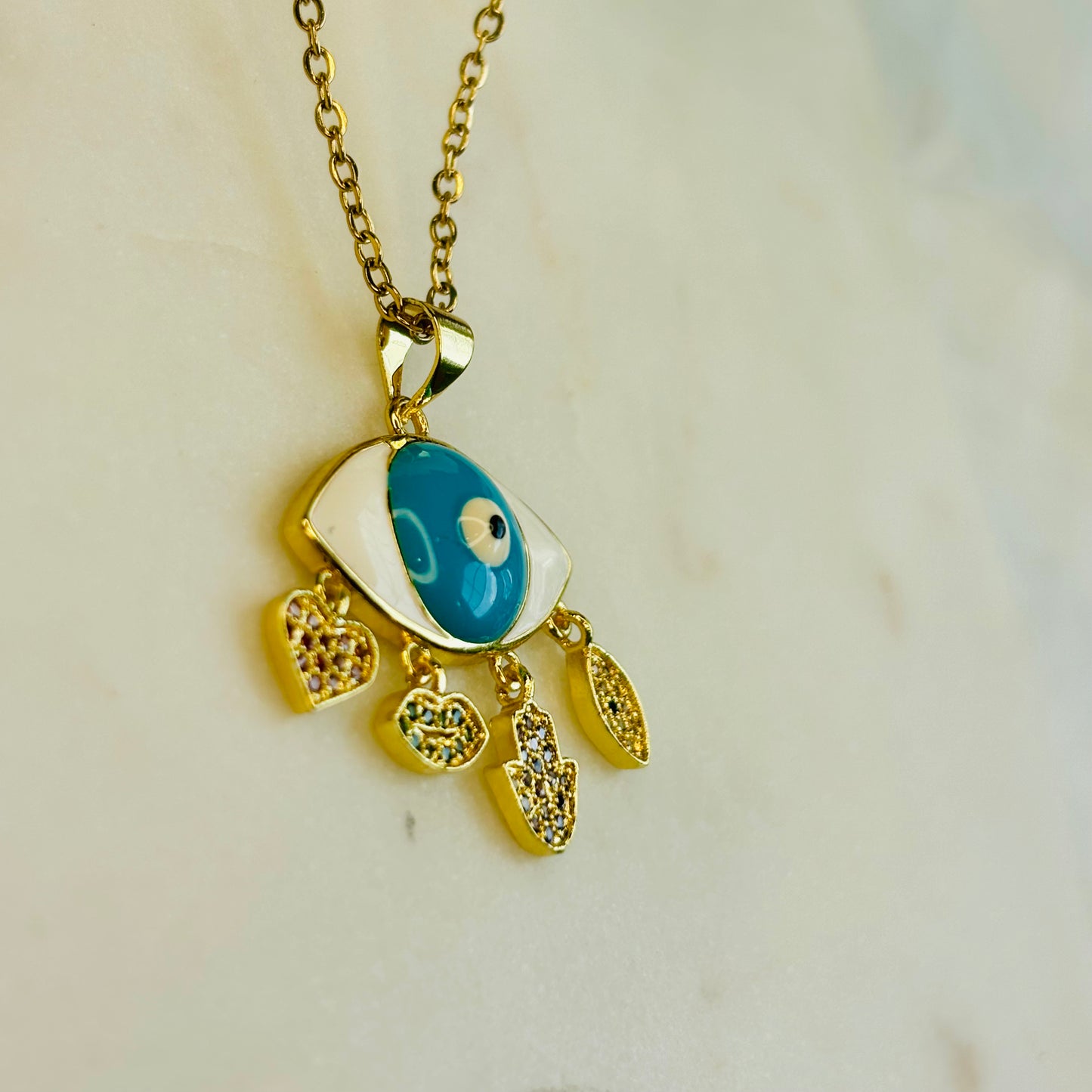 Charm-Spell Evil-Eye Necklace