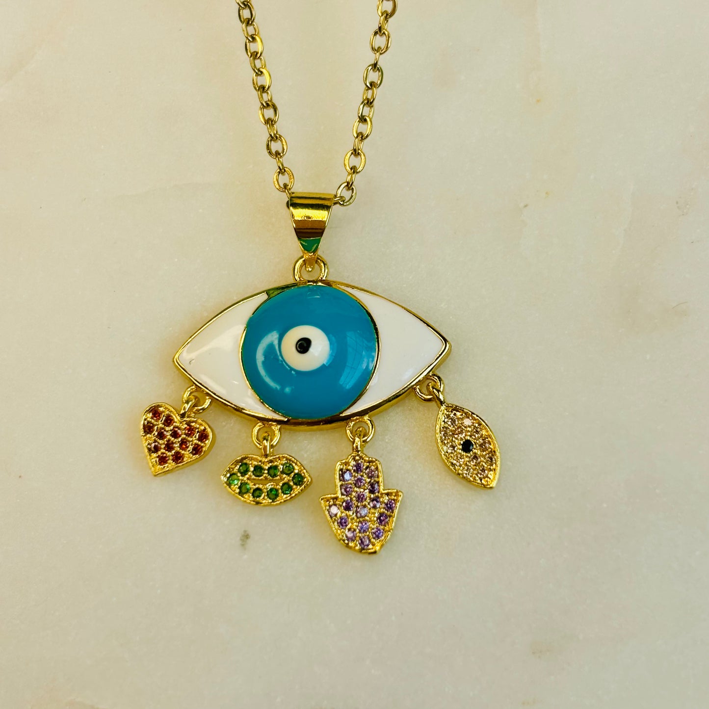 Charm-Spell Evil-Eye Necklace