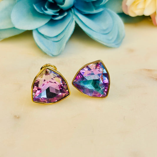 Violet Prism Studs