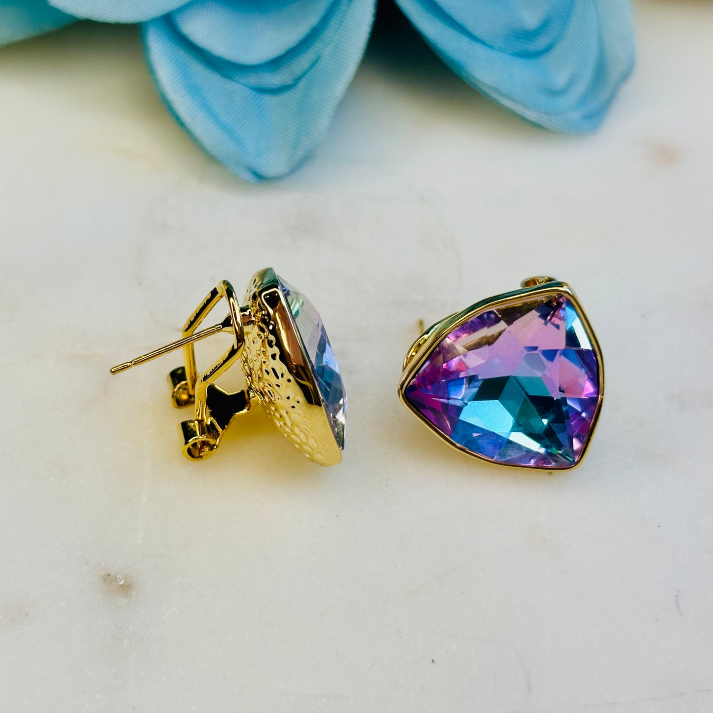 Violet Prism Studs