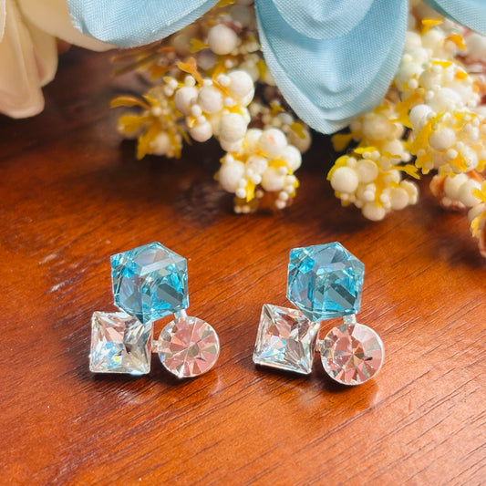 Ice-Blue Halo Studs