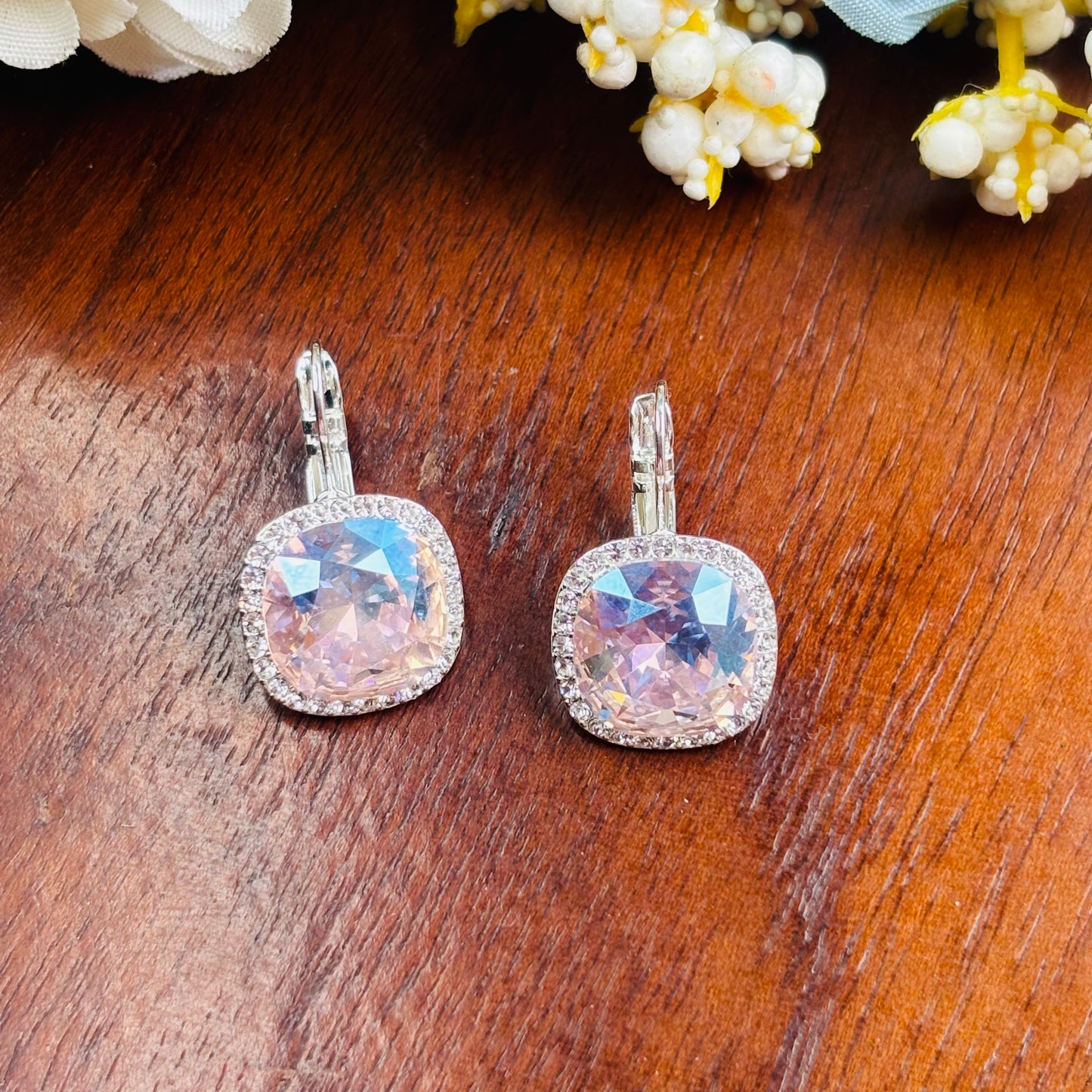 Peach Crystal Sparkle Studs